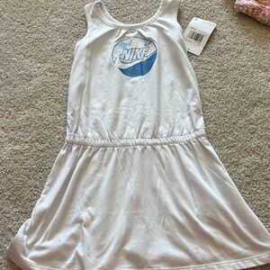 Nike Kids White and Blue Casual Dress